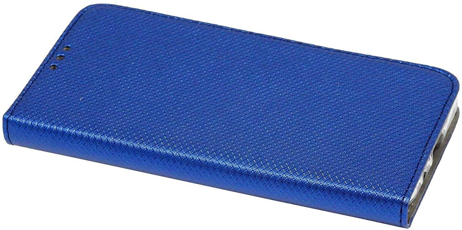 Buch Tasche "Smart" kompatibel mit HUAWEI Y5P Handy Hülle Etui Brieftasche Schutzhülle mit Standfunktion, Kartenfach Blau