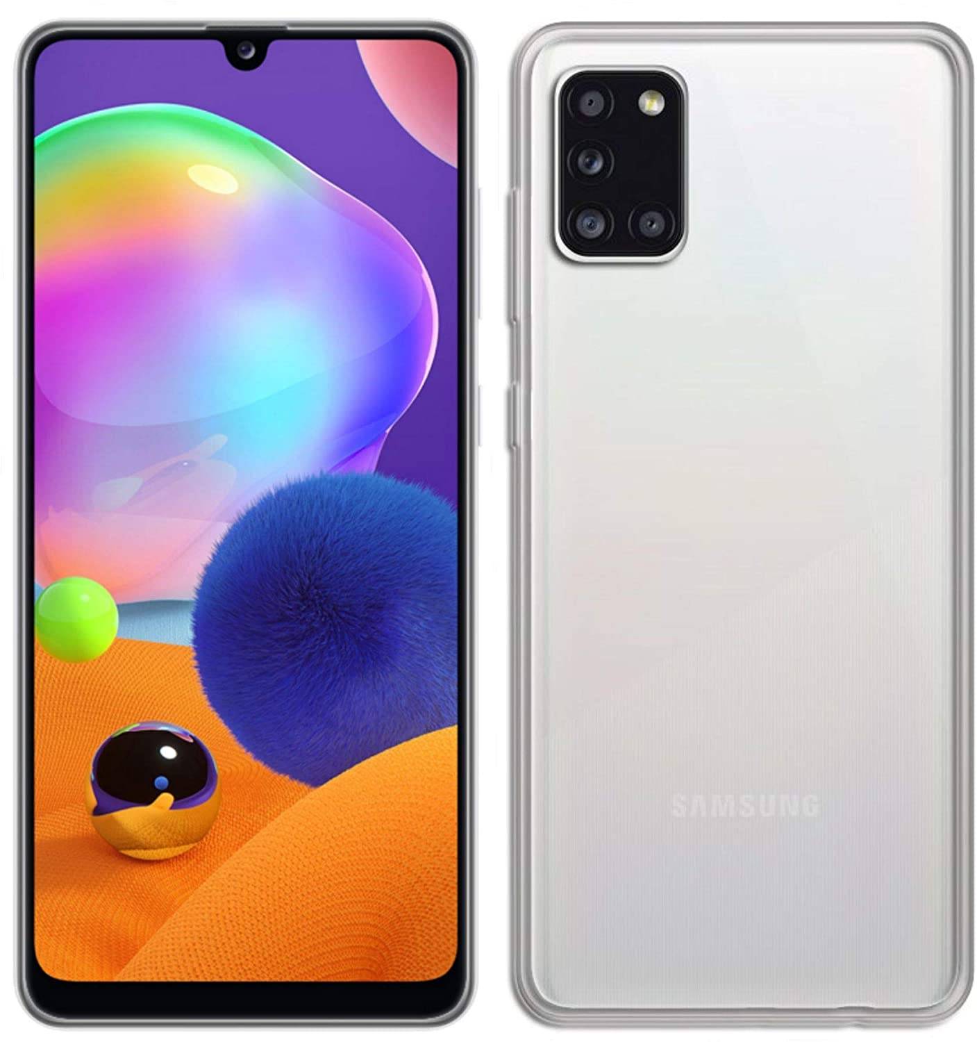cofi1453® Silikon Hülle Basic kompatibel mit Samsung Galaxy A31 (A315F) Case TPU Soft Handy Cover Schutz Transparent