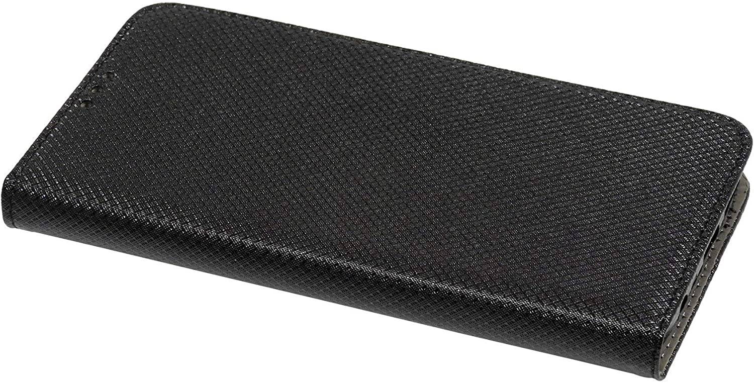 Buch Tasche "Smart" kompatibel mit XIAOMI REDMI 8A Handy Hülle Etui Brieftasche Schutzhülle mit Standfunktion, Kartenfach Schwarz