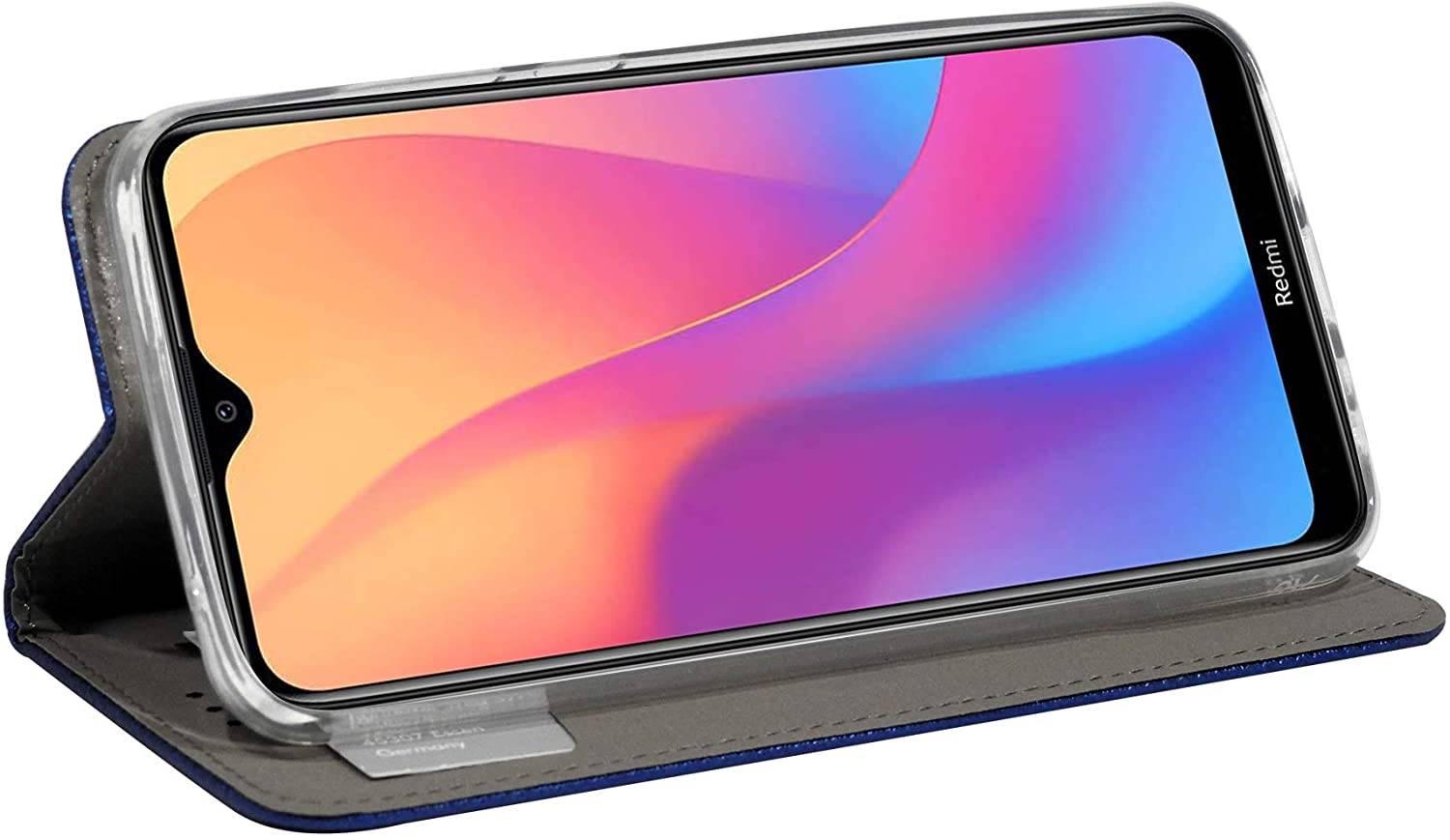 Buch Tasche "Smart" kompatibel mit XIAOMI REDMI 8A Handy Hülle Etui Brieftasche Schutzhülle mit Standfunktion, Kartenfach Blau