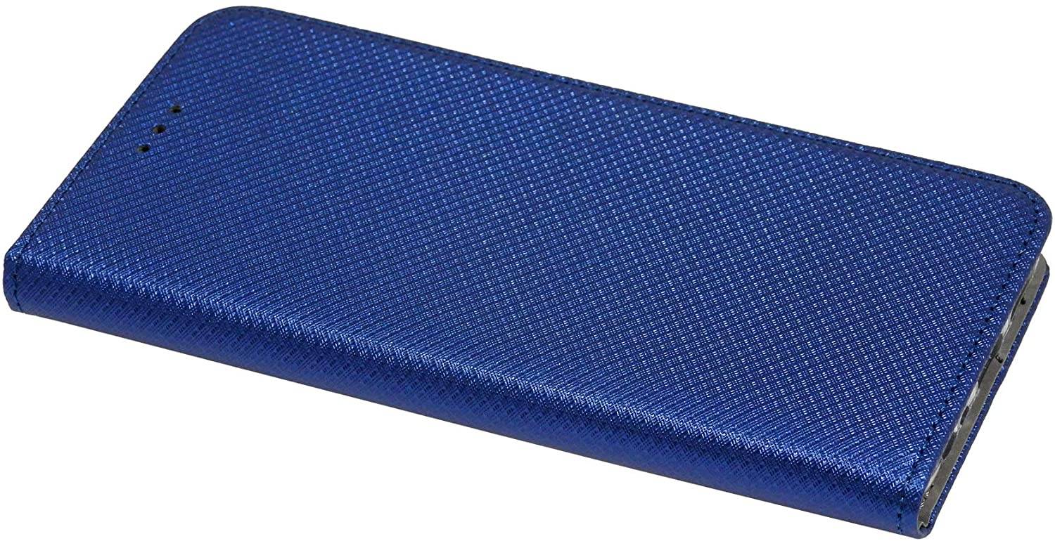 Buch Tasche "Smart" kompatibel mit XIAOMI REDMI 8A Handy Hülle Etui Brieftasche Schutzhülle mit Standfunktion, Kartenfach Blau