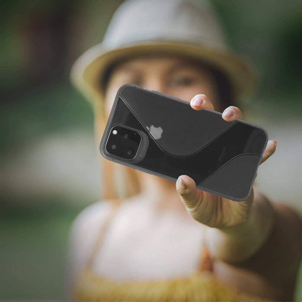 cofi1453® S-Line Hülle Bumper kompatibel mit iPhone X Silikonhülle Stoßfest Handyhülle TPU Case Cover in Schwarz