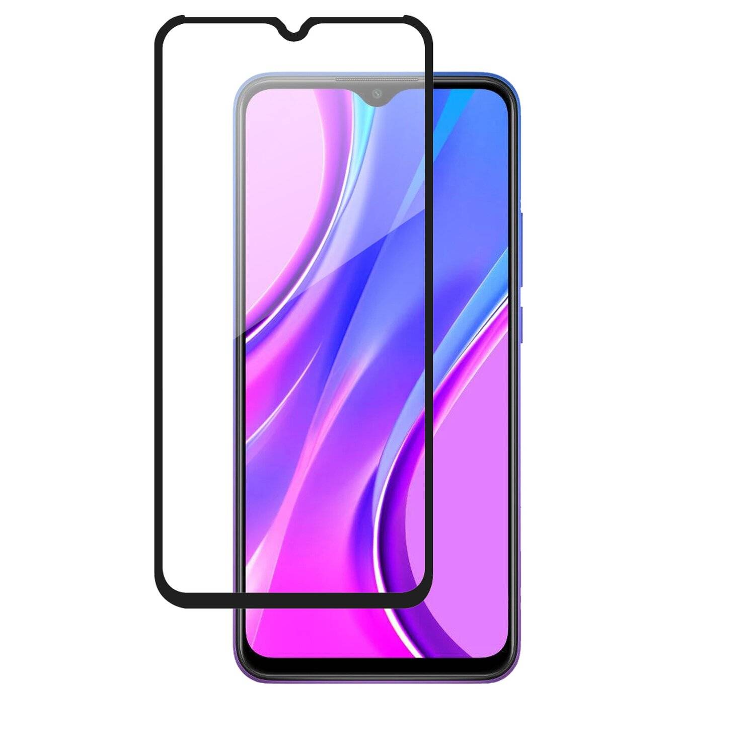 cofi1453® 5D Schutz Glas kompatibel mit XIAOMI REDMI 9 Curved Schutz Folie Vollständig Klebend und Abdeckung