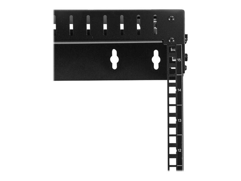 StarTech.com 15U 19"" Wall Mount Network Rack, Adjustable Depth 12-20"" 2 Post Open Frame Server Room Rack for AV/Data
