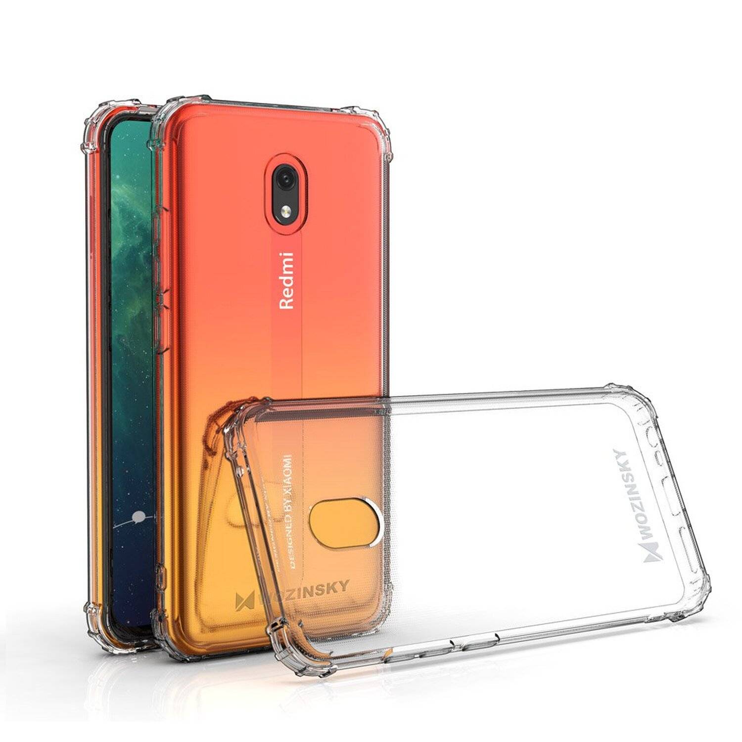 Schutzhülle Bumper Roar Armor SchutzHülle kompatibel mit Xiaomi Redmi 8 Silikon Hülle Zubehör Tasche Schutzschale Schutz in Transparent