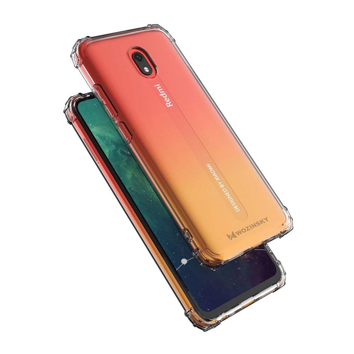 Schutzhülle Bumper Roar Armor SchutzHülle kompatibel mit Xiaomi Redmi 8 Silikon Hülle Zubehör Tasche Schutzschale Schutz in Transparent