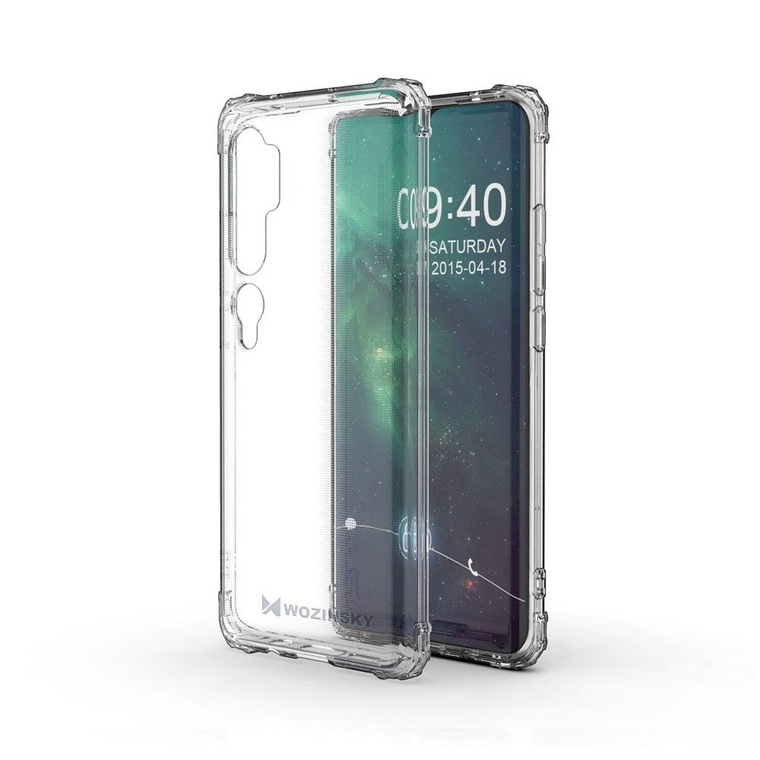 Schutzhülle Bumper Wozinksy Armor SchutzHülle kompatibel mit Xiaomi Mi Note 10 Silikon Hülle Zubehör Tasche Schutzschale Schutz in Transparent