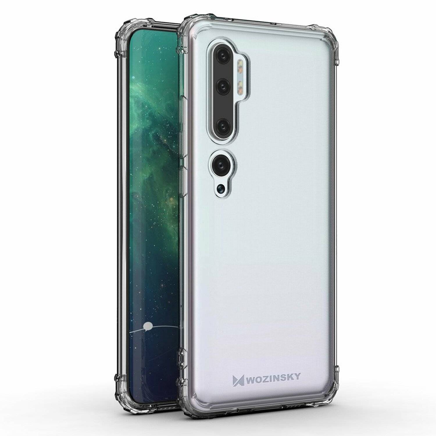 Schutzhülle Bumper Wozinksy Armor SchutzHülle kompatibel mit Xiaomi Mi CC9 Pro Silikon Hülle Zubehör Tasche Schutzschale Schutz in Transparent