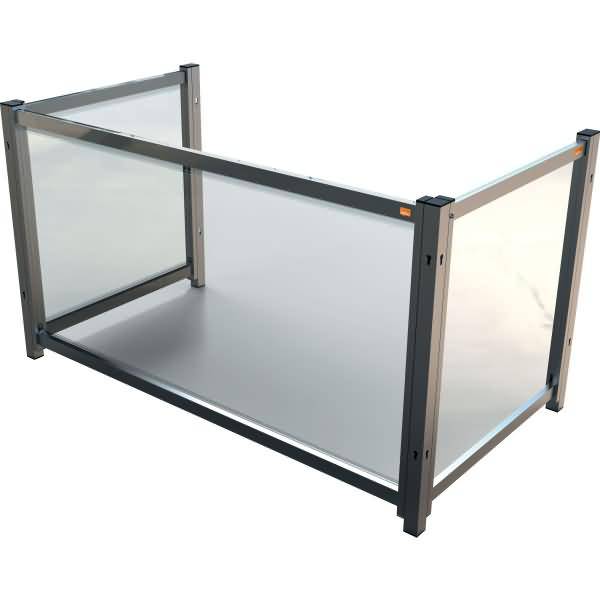 Verbindungsstück für Schreibtisch-Trennwand Premium Plus Stahl silber