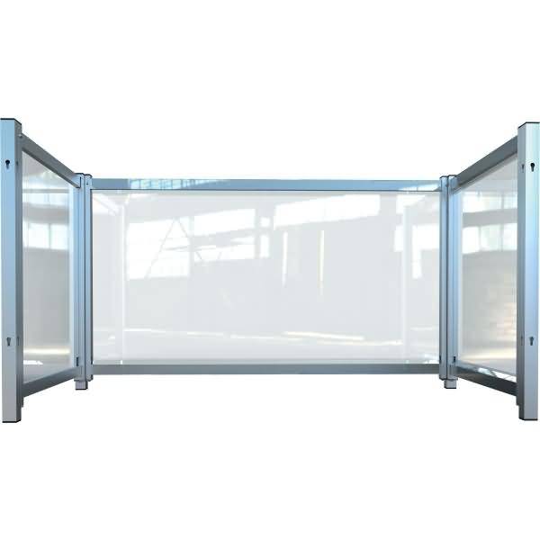 Verbindungsstück für Schreibtisch-Trennwand Premium Plus Stahl silber