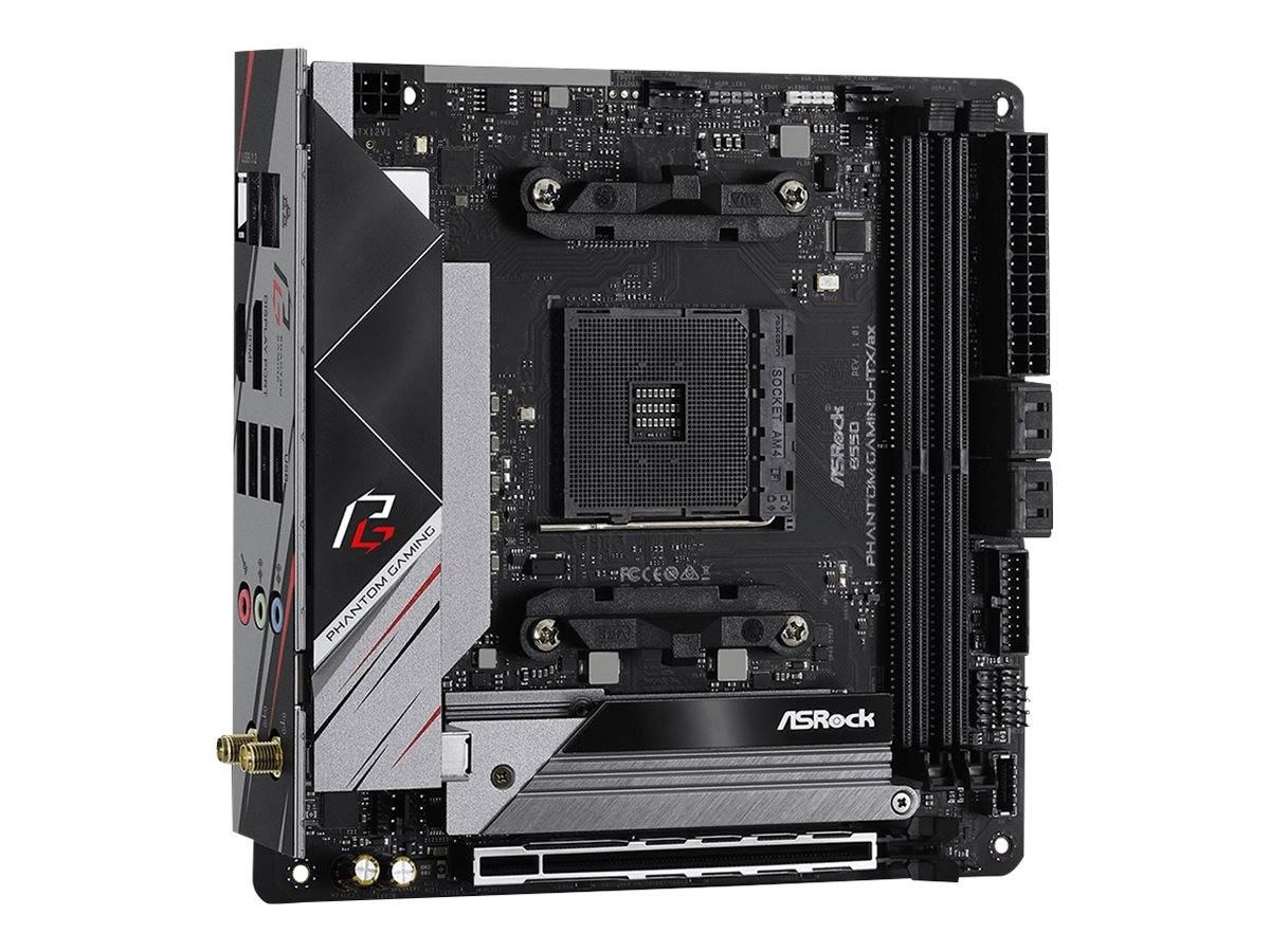 ASRock B550 Phantom Gaming-ITX/ax - Motherboard - Mini-ITX - Socket AM4 - AMD B550 Chipsatz - USB-C Gen2, USB 3.2 Gen 1, USB 3.2 Gen 2 - 2.5