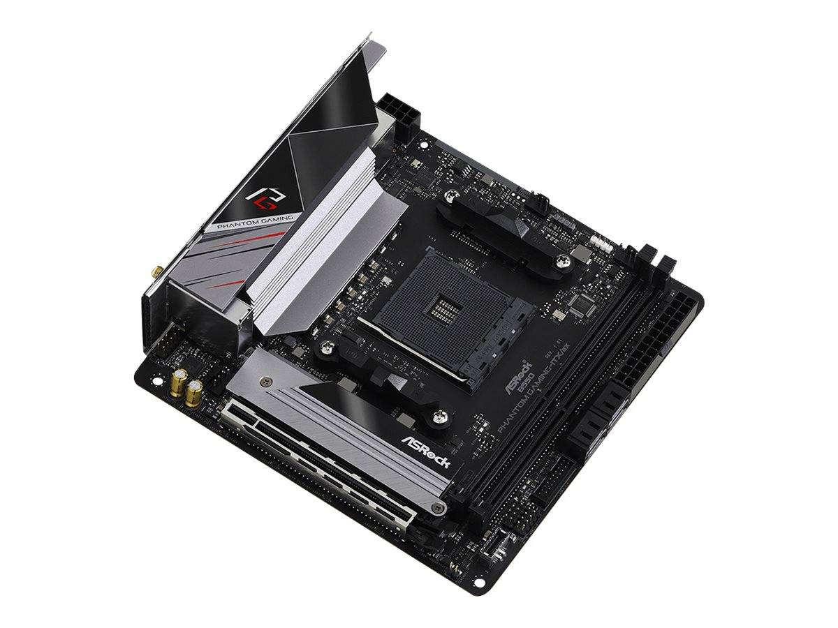 ASRock B550 Phantom Gaming-ITX/ax - Motherboard - Mini-ITX - Socket AM4 - AMD B550 Chipsatz - USB-C Gen2, USB 3.2 Gen 1, USB 3.2 Gen 2 - 2.5