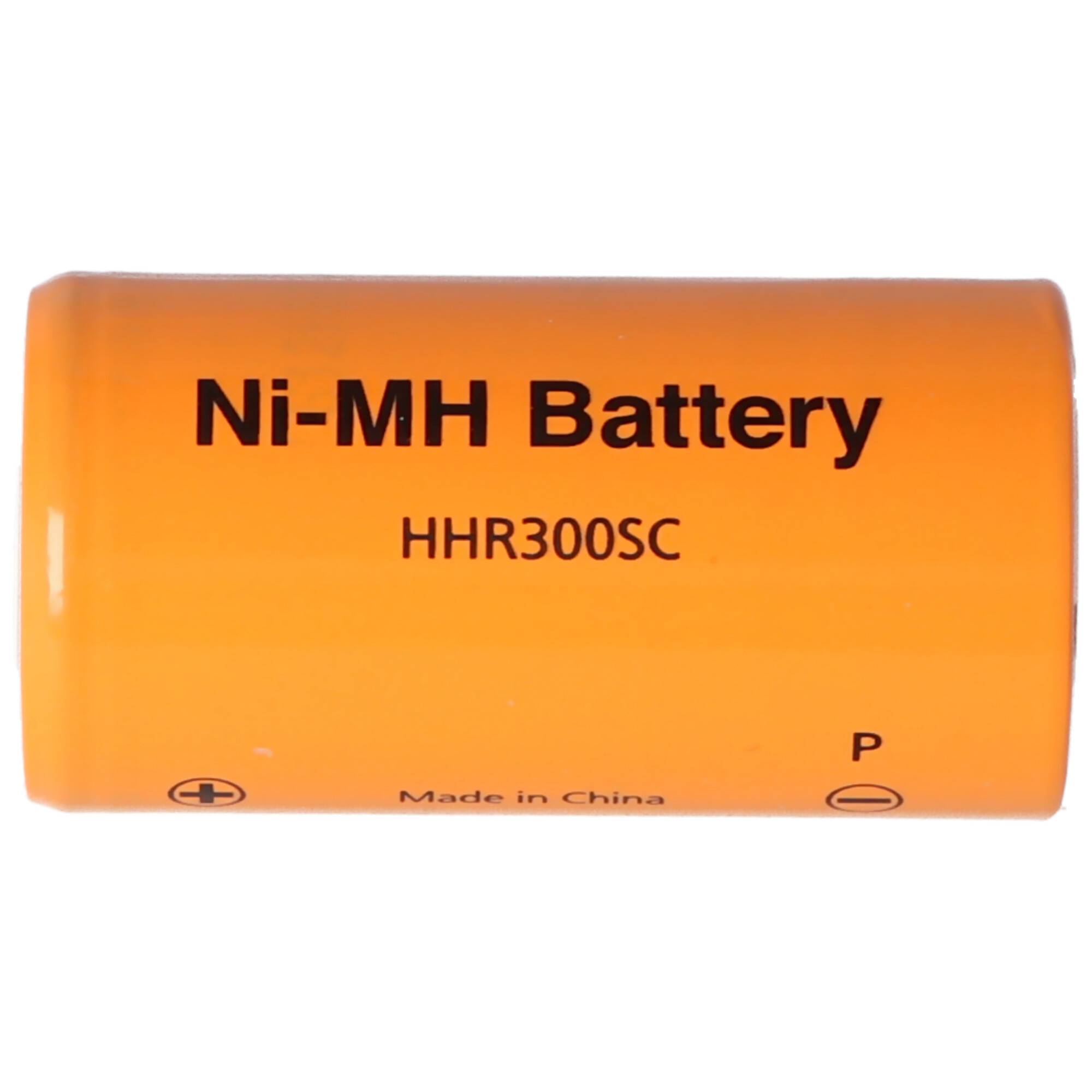 SUB-C Panasonic HHR300SC NiMH Akku Flattop Abmessungen 22,2x42,5mm