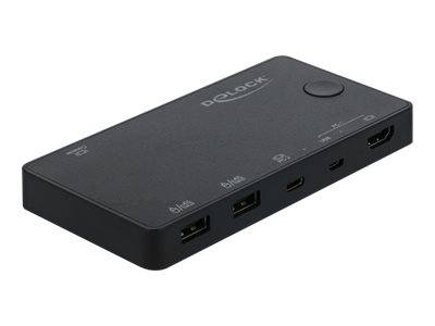 Delock HDMI / USB-C KVM Switch 4K 60 Hz with USB 2.0