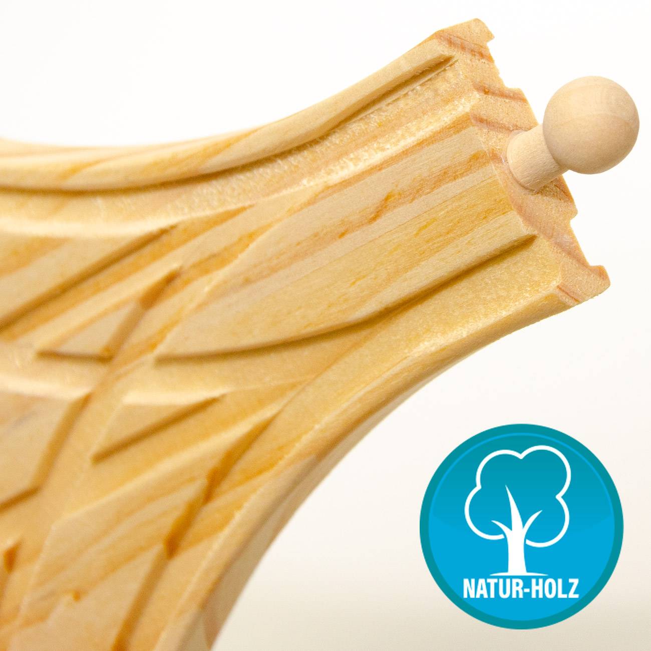 2er Set Weichen aus Holz je ca. 18x12,5cm Weichenset Holzeisenbahn Bogenweichen