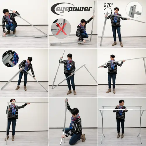 klappbarer Kleiderständer 2 Aufhängestangen Garderobenständer Wäscheständer 150cm lang Mehrzweckstand 100% Metall Silber klappbarer Kleiderständer 2 Aufhängestangen Garderobenständer Wäscheständer 150cm lang Mehrzweckstand 100% Metall Silber