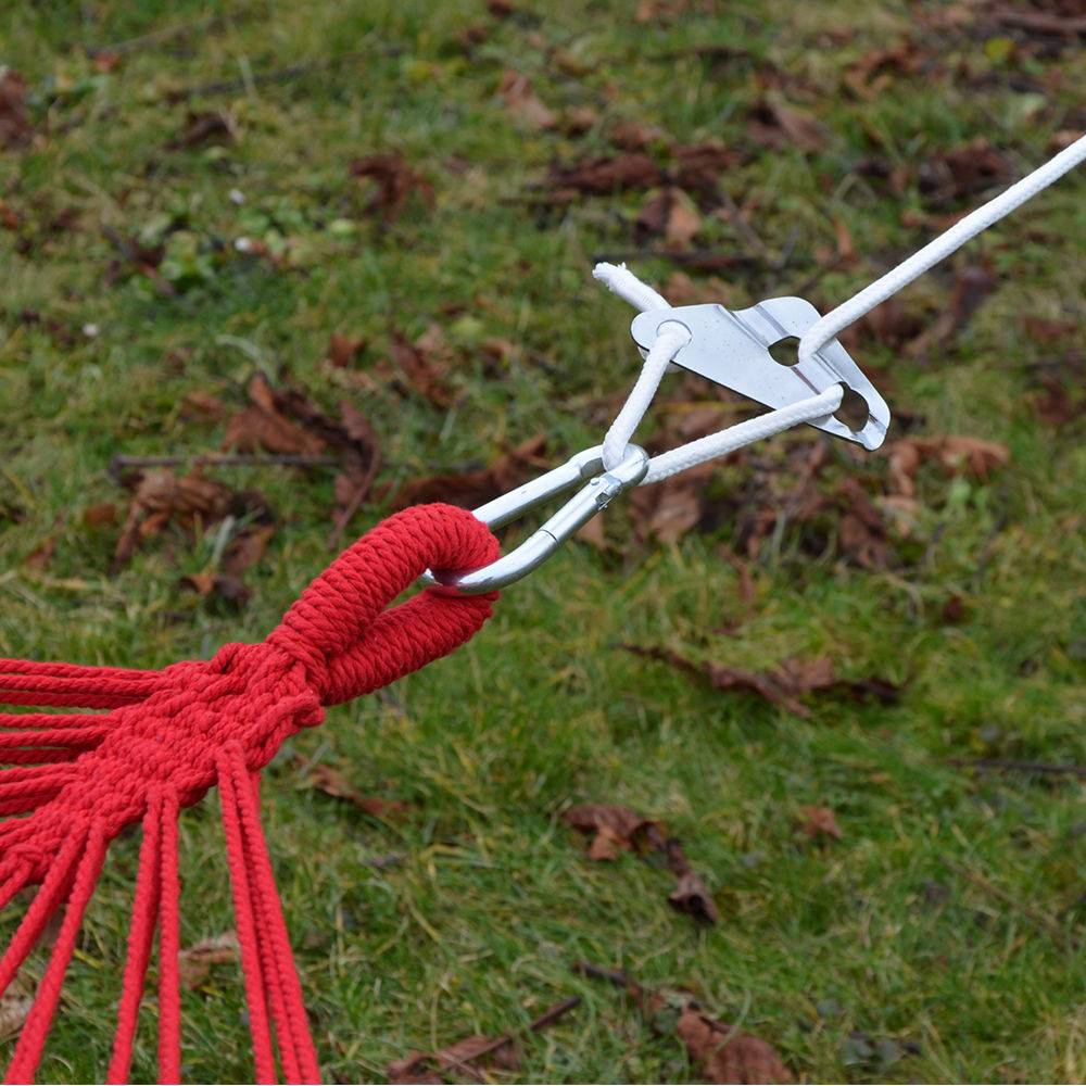 Hängematten Befestigung Karabiner + Dreiecksplatte bis 190 K