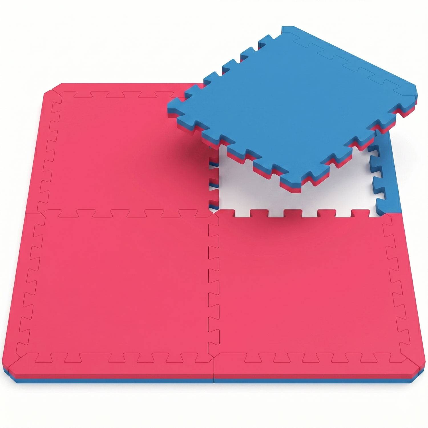 3.2qm Profi Fitnessmatte 2cm - 8er Set 63x63 Bodenschutzmatte für Fitnessgeräte