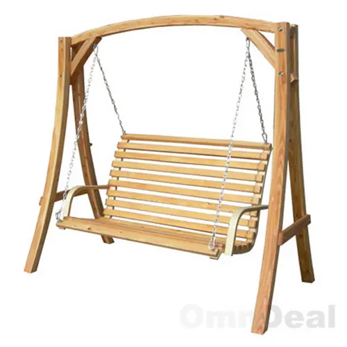 Hollywoodschaukel aus Holz Lärche | Gartenschaukel Set | Holzgestell mit 3-sitzer Holzbank | Für Innen und Außen Hollywoodschaukel aus Holz Lärche | Gartenschaukel Set | Holzgestell mit 3-sitzer Holzbank | Für Innen und Außen