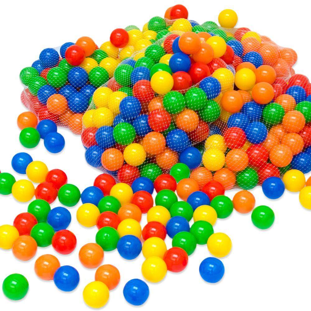 1200 bunte Bälle für Bällebad 5,5cm Babybälle Plastikbälle Baby Spielbälle