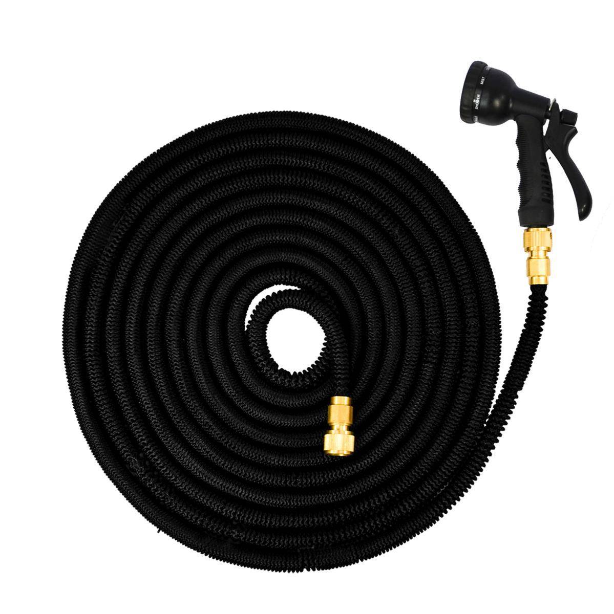 Dehnbarer Gartenschlauch mit Brause 7,5m - 22,5m flexibler Wasserschlauch