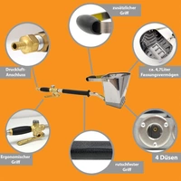 Druckluft Putzwerfer für Wände - Kompressor Putzpistole Putzmaschine Putzspritze Druckluft Putzwerfer für Wände - Kompressor Putzpistole Putzmaschine Putzspritze