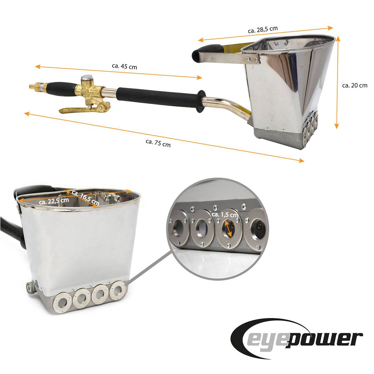 Druckluft Putzwerfer für Wände - Kompressor Putzpistole Putzmaschine Putzspritze