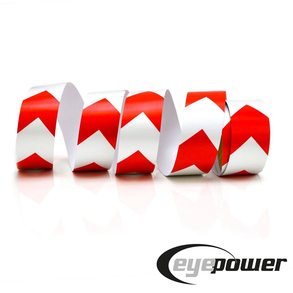 Reflektorband Selbstklebend 5m x 5cm Reflektierendes Warnband Klebeband Rot Weiß