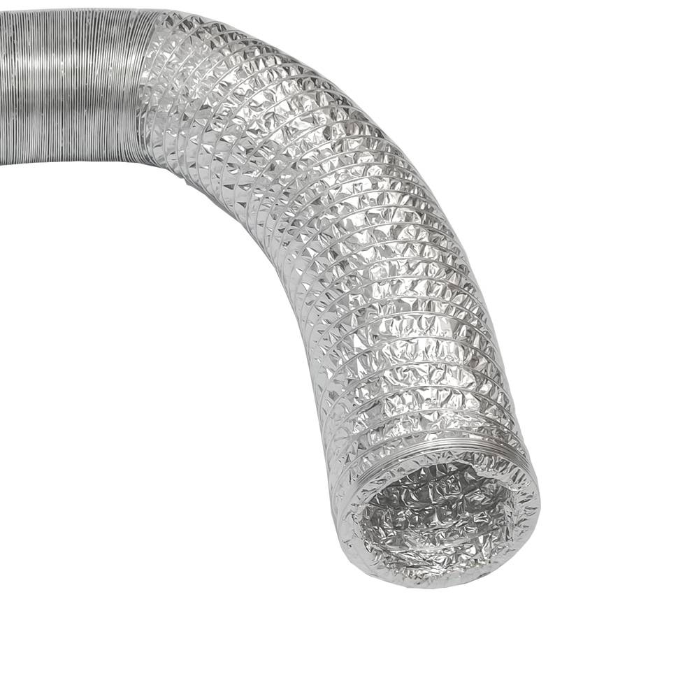 Aluflexrohr Aluflexschlauch 10m | Flexrohr Luftschlauch Alurohr Ø100mm | Hitzebeständiges Luftrohr