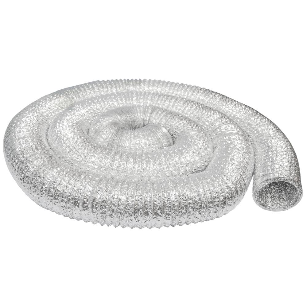 Aluflexrohr Aluflexschlauch 10m | Flexrohr Luftschlauch Alurohr Ø150mm | Hitzebeständiges Luftrohr