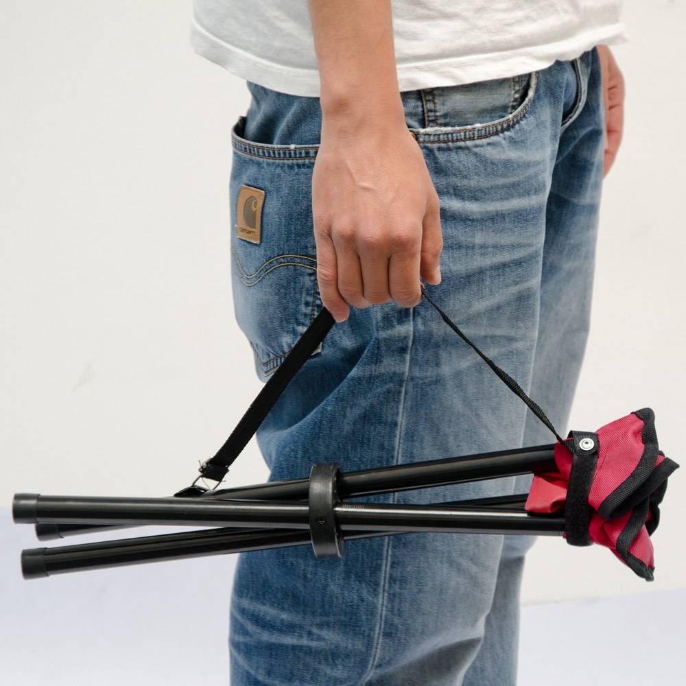 Camping Hocker Klapphocker Angelhocker Falthocker Campinghocker Dreibein Stuhl Rot