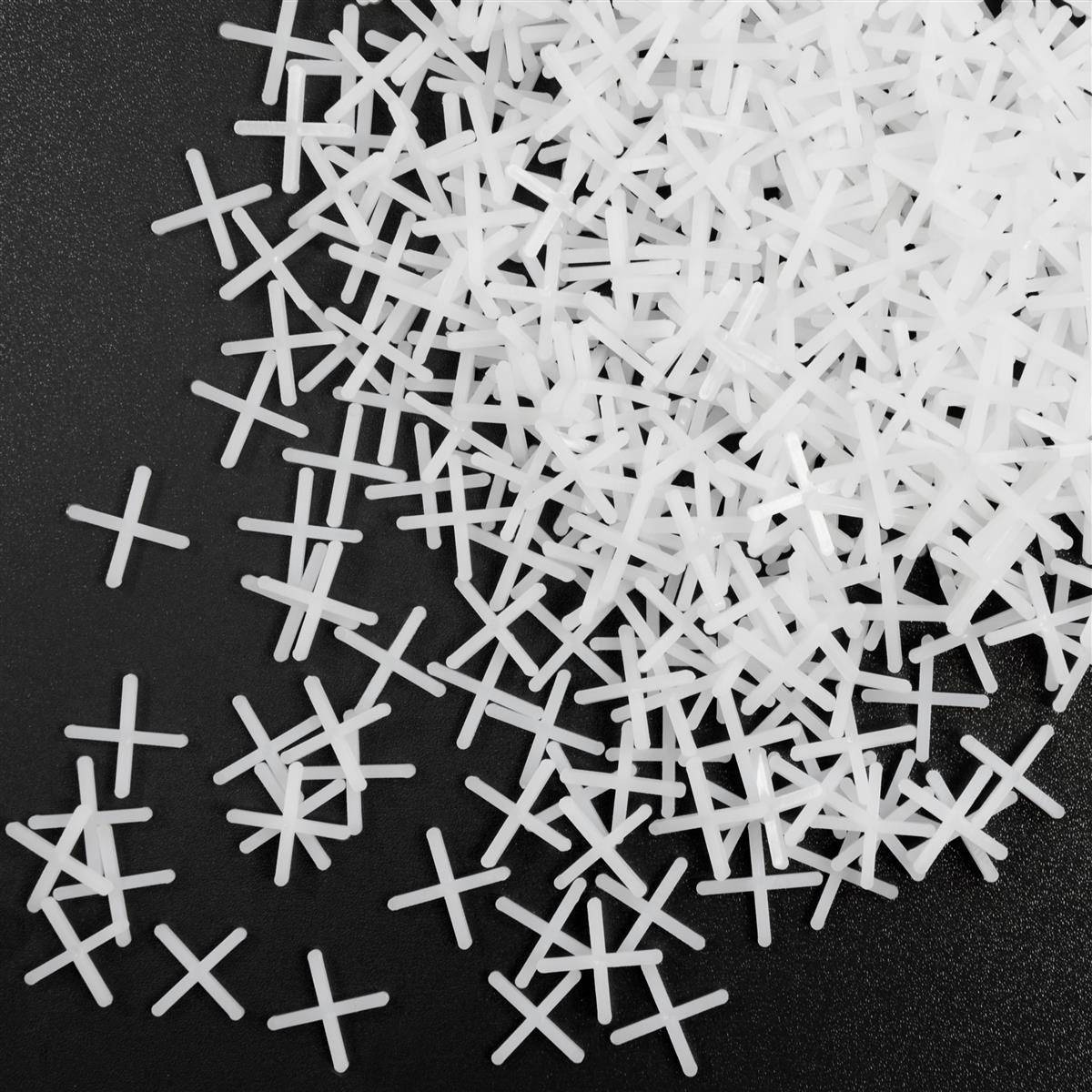 1000 Fliesenkreuze Fugenkreuz Fliesen Abstandhalter Fliesenfugen | Kunststoff | ca. 2 mm | Weiß