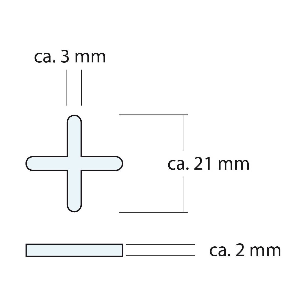 Fliesenkreuze 3 mm Fugenkreuz 1000er Set