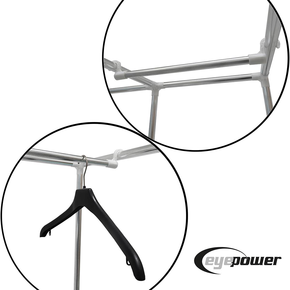 XL Kleiderschrank Metall Regal System Stange