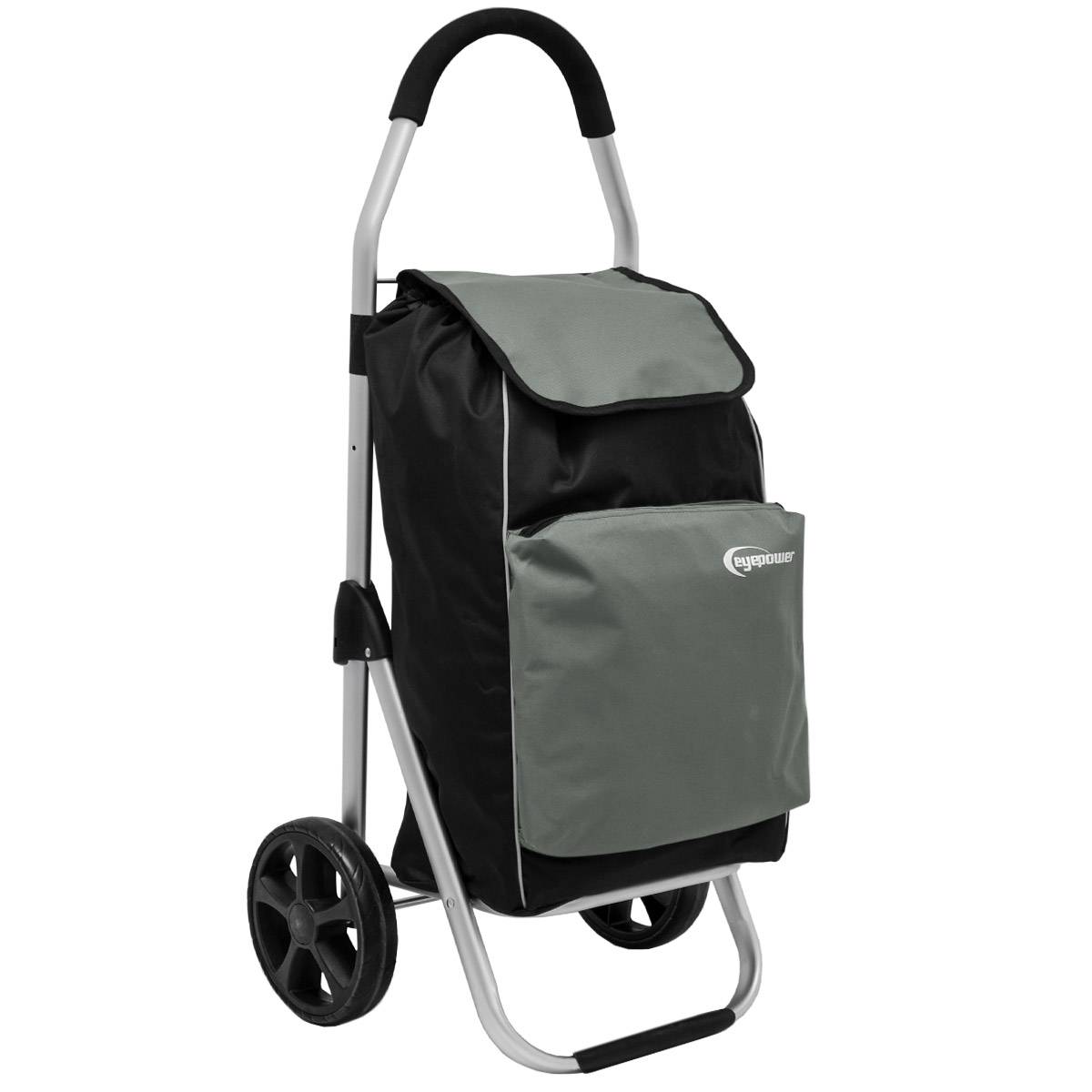 52L Einkaufstrolley Kühlfach Faltbarer Einkaufsroller XL Shopping Trolley Grau
