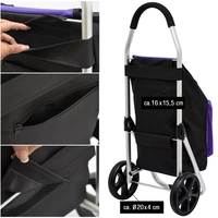 52L Einkaufstrolley Kühlfach Faltbarer Einkaufsroller XL Shopping Trolley Lila 52L Einkaufstrolley Kühlfach Faltbarer Einkaufsroller XL Shopping Trolley Lila