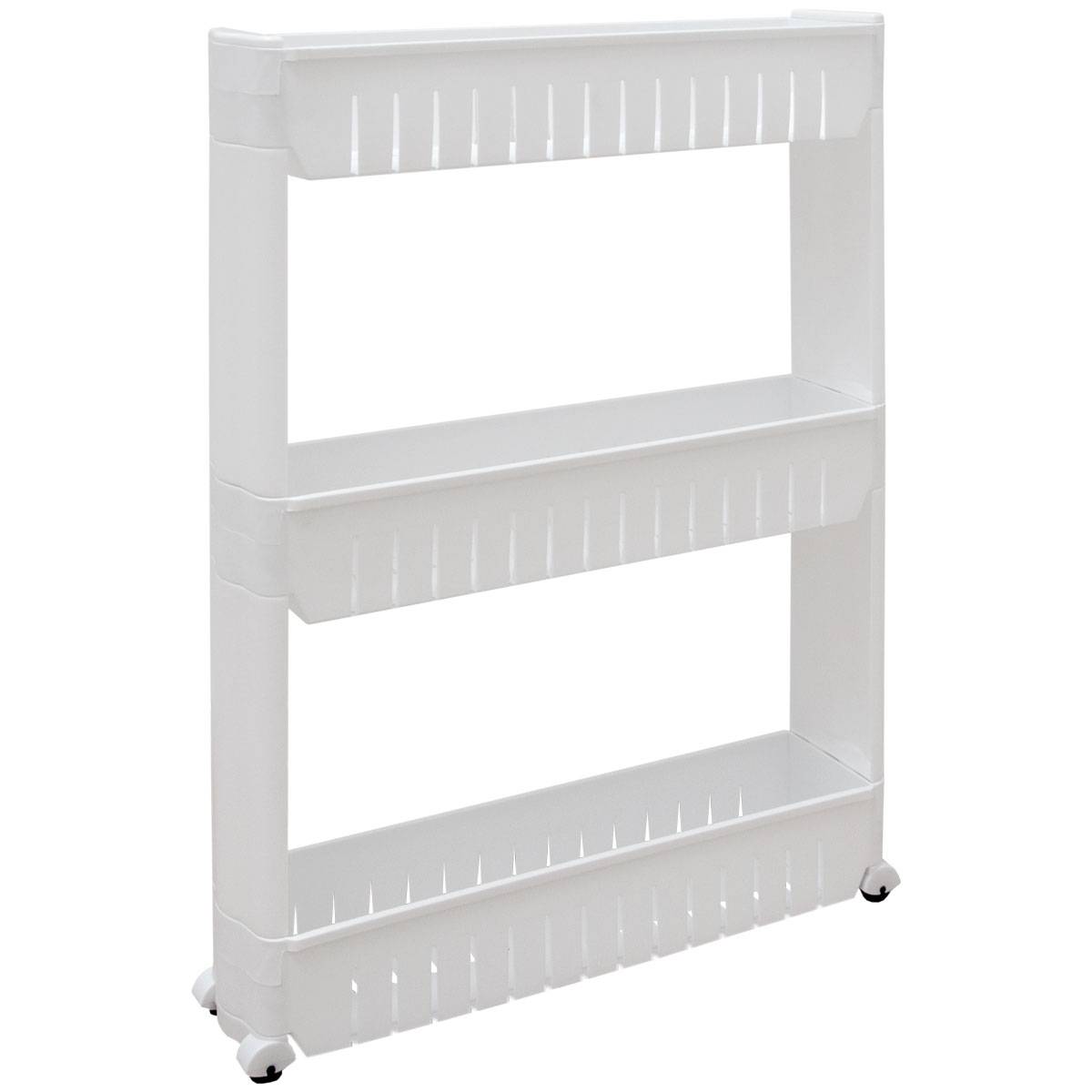 Nischenregal 12,5cm schmal Nischenwagen Rollregal klein Küchen-Regal Standregal