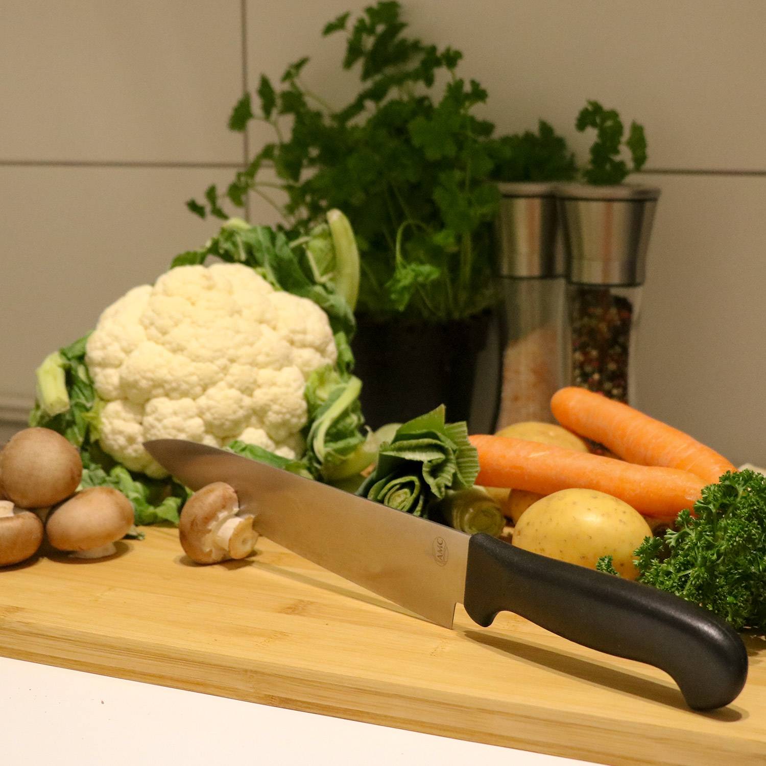 2cm dickes XL Schneidebrett 50x35cm Bambus Holz Schneidbrett Holzbrett Küche