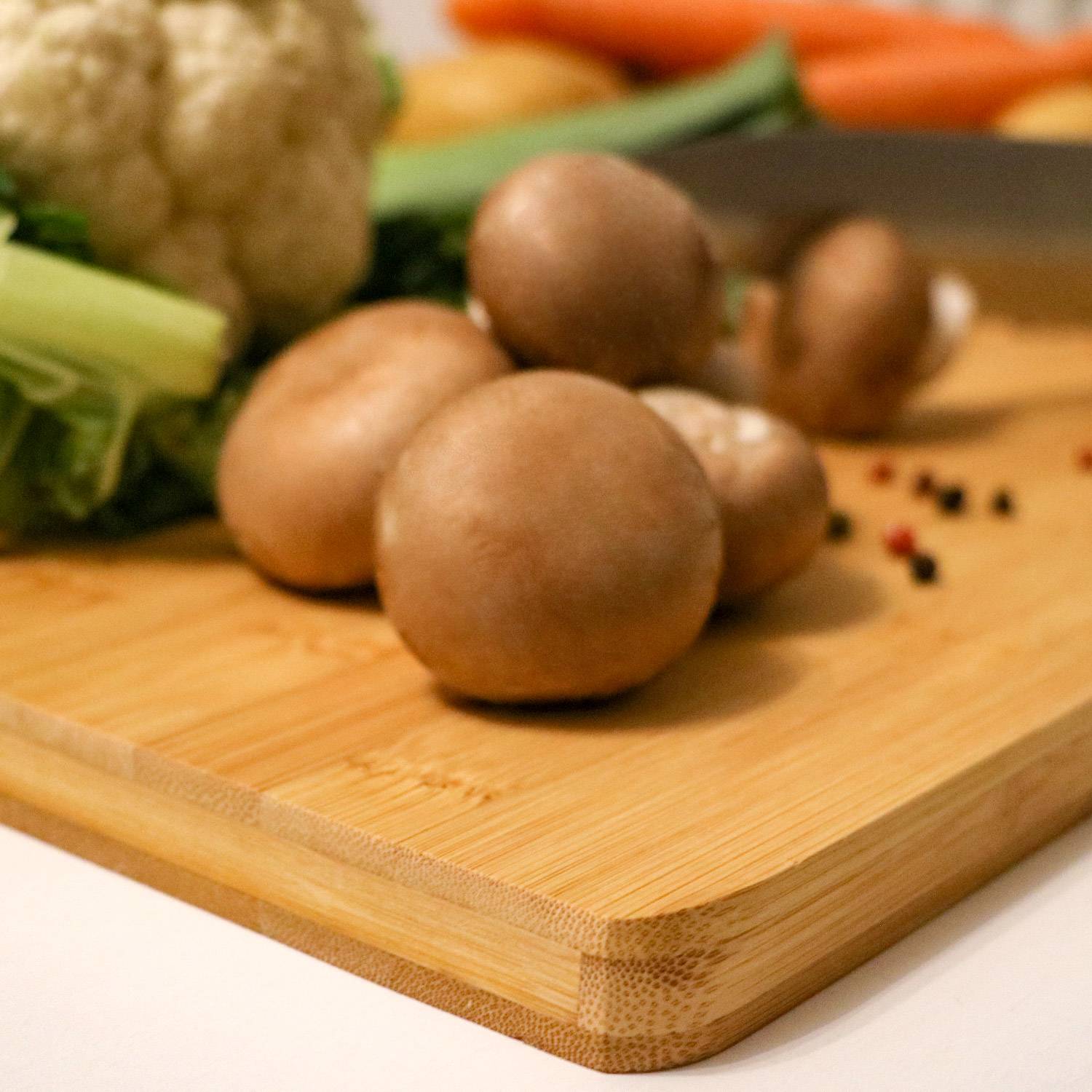 2cm dickes XL Schneidebrett 50x35cm Bambus Holz Schneidbrett Holzbrett Küche