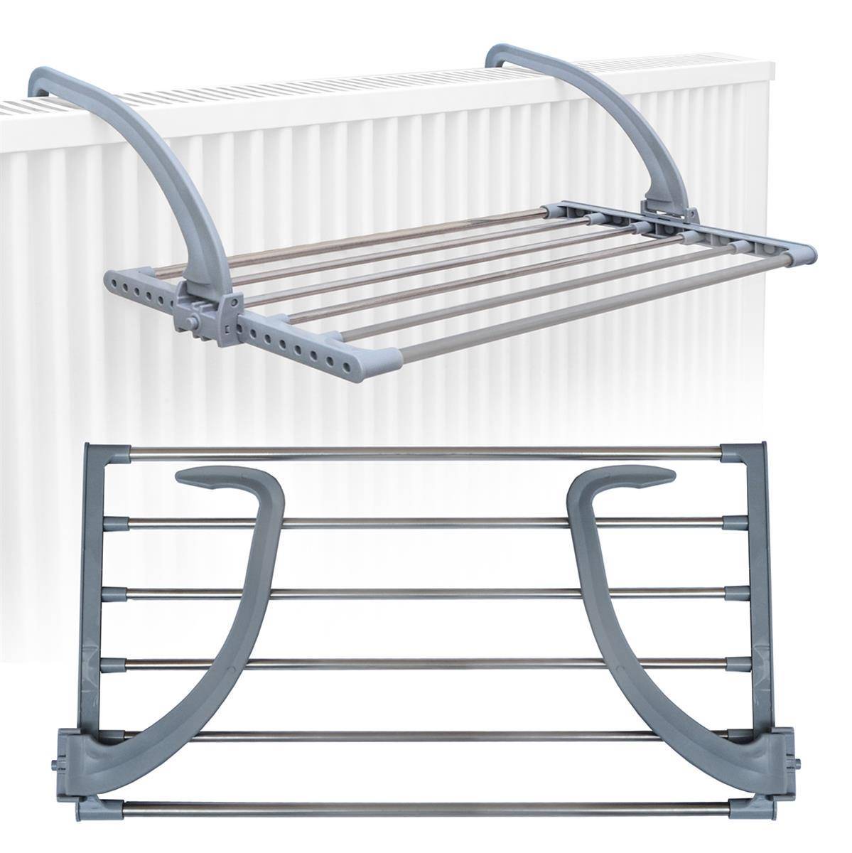 Heizkörper Wäsche-Trockner 62 x 32 cm Balkon Wand-Trockner Edelstahl