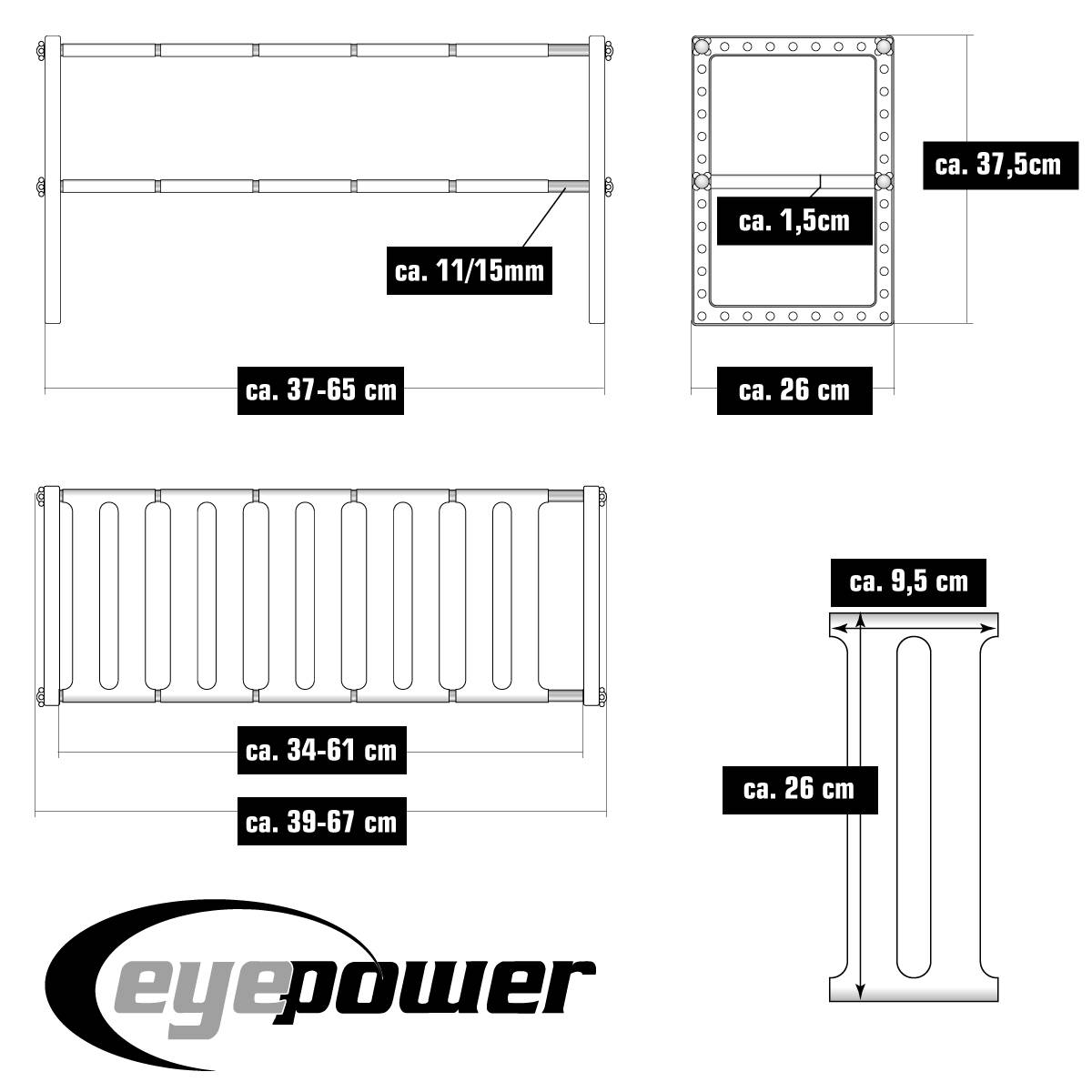 Unterschrankregal Küchenregal 39-67 cm Teleskopregal Unterschrank Regal Küche
