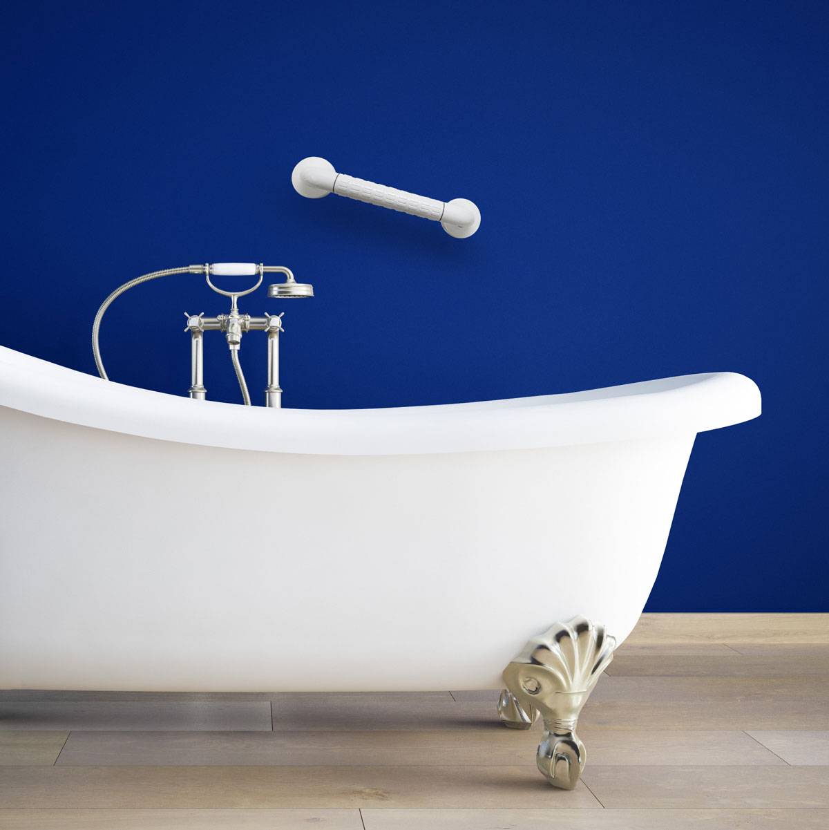 Anti-Rutsch Badewannengriff 30 cm Senioren Griff Bad Haltegriff Edelstahl Weiß