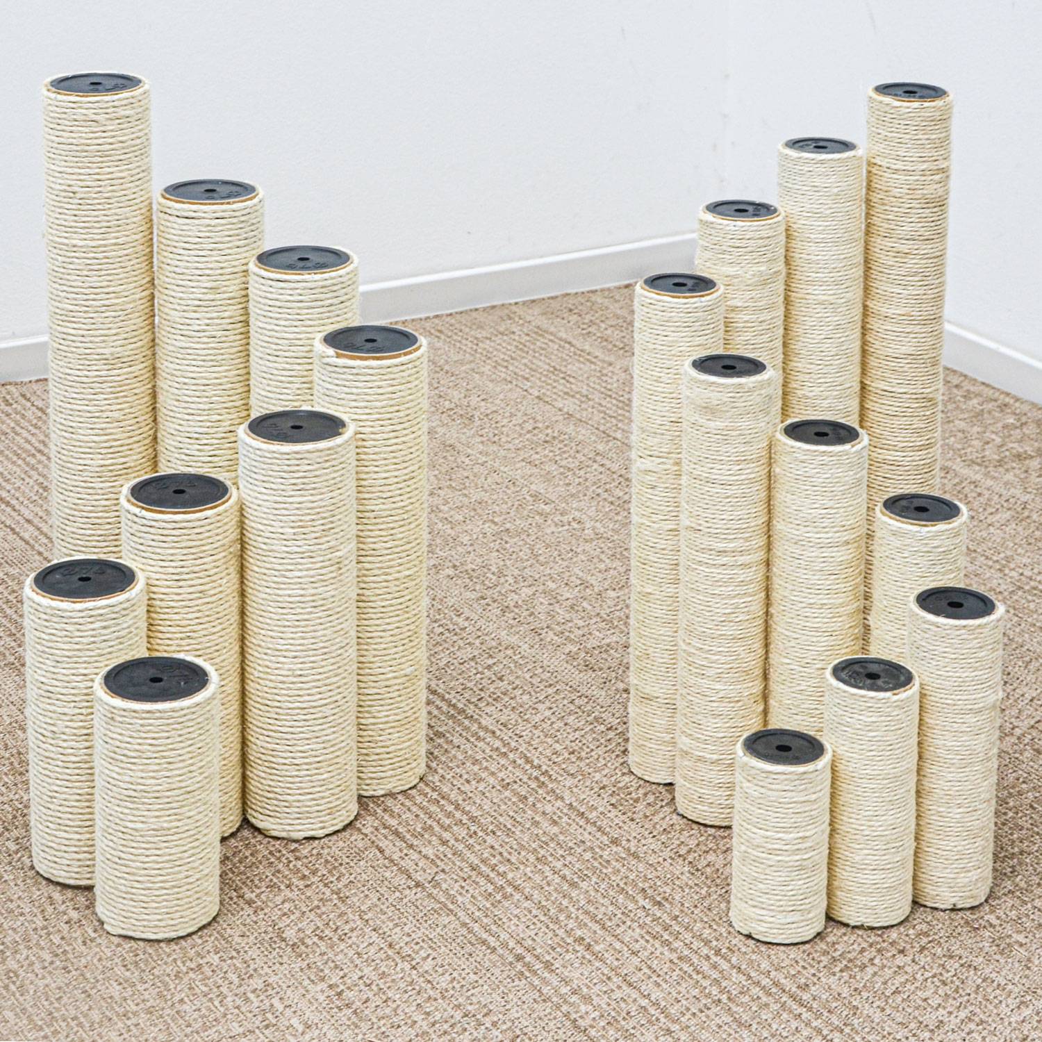 20 cm Sisalstamm für Kratzbaum Ersatzstamm M10 - Ø 7,1 cm Sisalsäule Kratzstamm