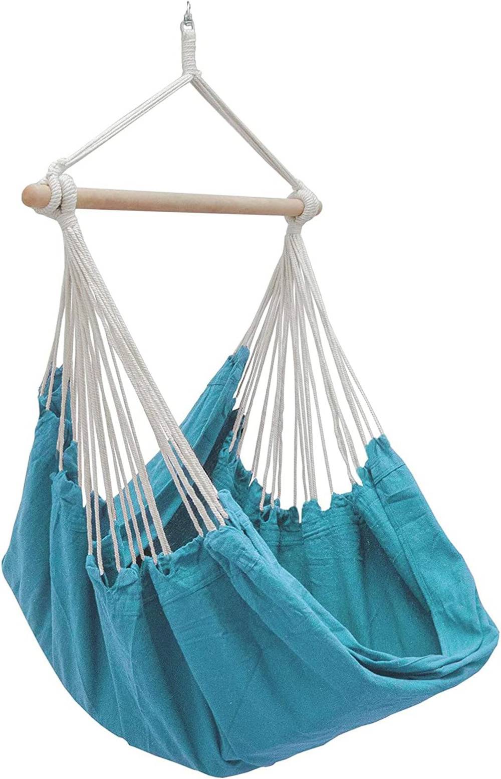 XXL Hängesessel 185x130cm Hängestuhl 2 Personen Hängesitz bis 150kg Baumwolle Hängematte 360° Swifel