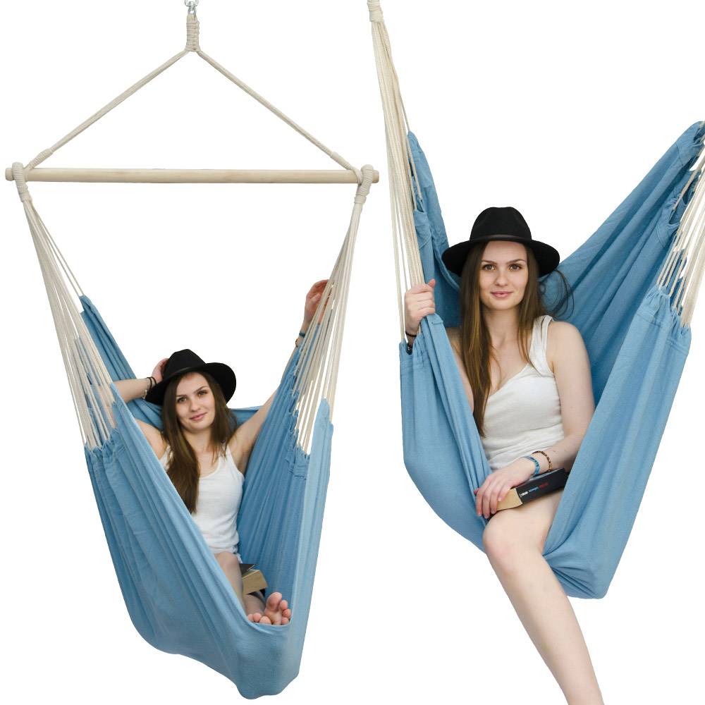 XXL Hängestuhl HMG-40 eyepower AMZ Pazifik Blau