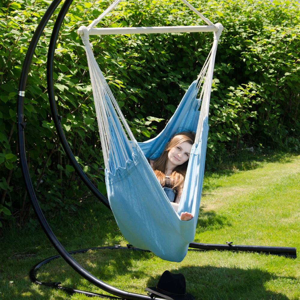 XXL Hängesessel 185x130cm Hängestuhl 2 Personen Hängesitz bis 150kg Baumwolle Hängematte 360° Swifel