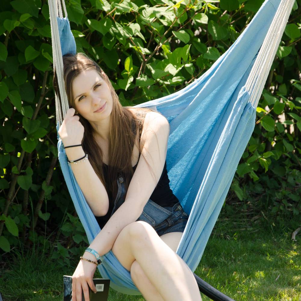 XXL Hängestuhl HMG-40 eyepower AMZ Pazifik Blau