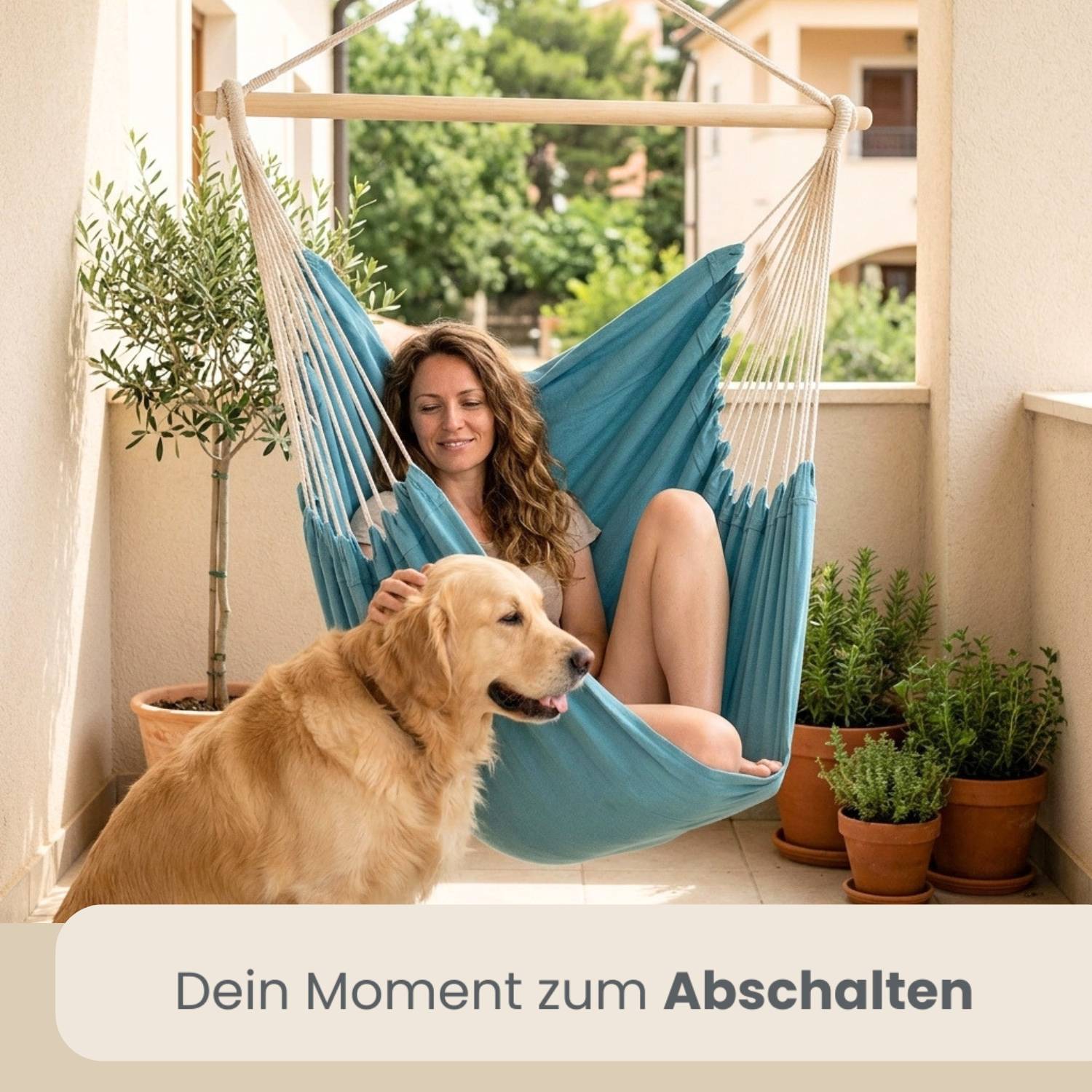 XXL Hängesessel 185x130cm Hängestuhl 2 Personen Hängesitz bis 150kg Baumwolle Hängematte 360° Swifel