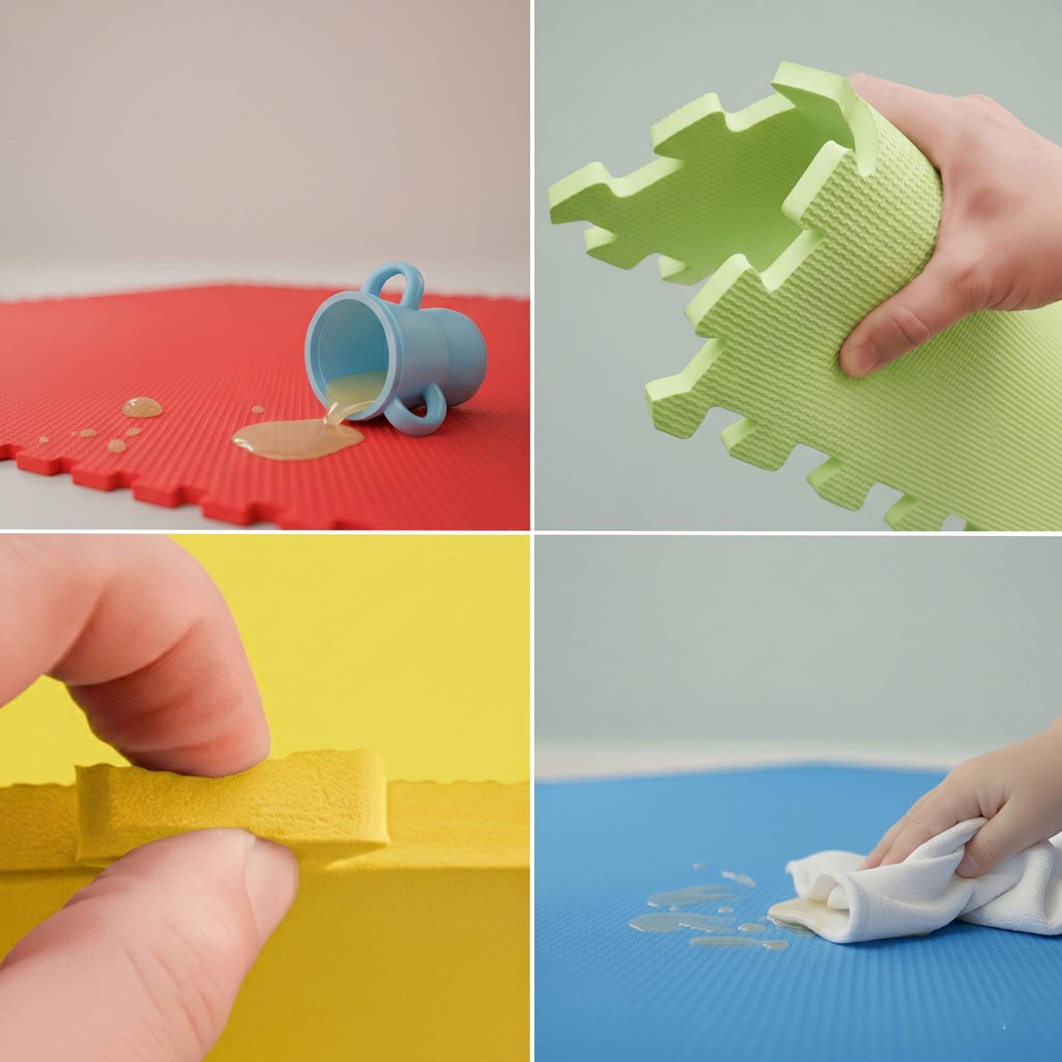 LittleTom Baby Puzzlematte Ab Null Kinder Spielmatte EVA Krabbelmatte Symbole