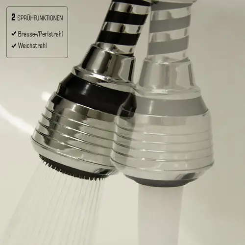 Wasserhahn Verlängerung Perlator Strahlregler 12 cm Schwenkbrause Flexischlauch Wasserhahn Verlängerung Perlator Strahlregler 12 cm Schwenkbrause Flexischlauch